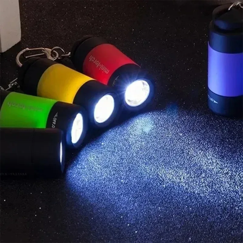 USB Rechargeable LED Pocket Keychain Flashlight Multifunctional Strong Light Waterproof for Outdoor Hiking Camping Mini image 6
