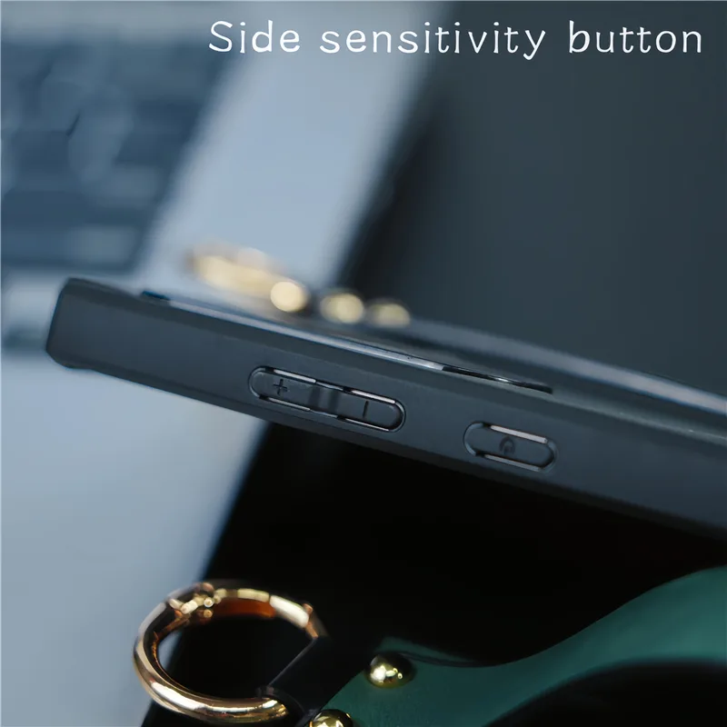 Suede Lambskin Leather Wrist Strap Phone Case For Samsung S26 Ultra S24 S23 S22 S21 Plus Shockproof Cover For Samsung S25 Ultra - image 4