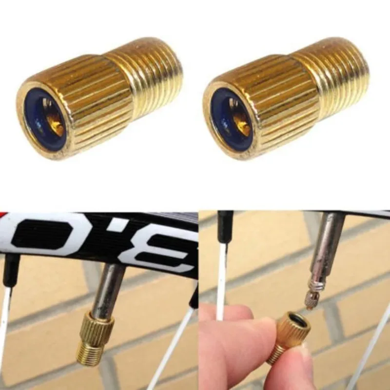 8-2pcs Bicycle Valve Pump Adapter Bike Valve Converter Presta To Schrader Convert Nozzle Inflation Adaptor Bicycle Acces image 2