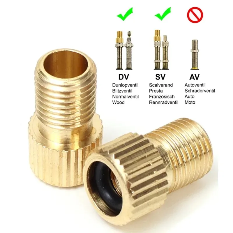 8-2pcs Bicycle Valve Pump Adapter Bike Valve Converter Presta To Schrader Convert Nozzle Inflation Adaptor Bicycle Acces image 4