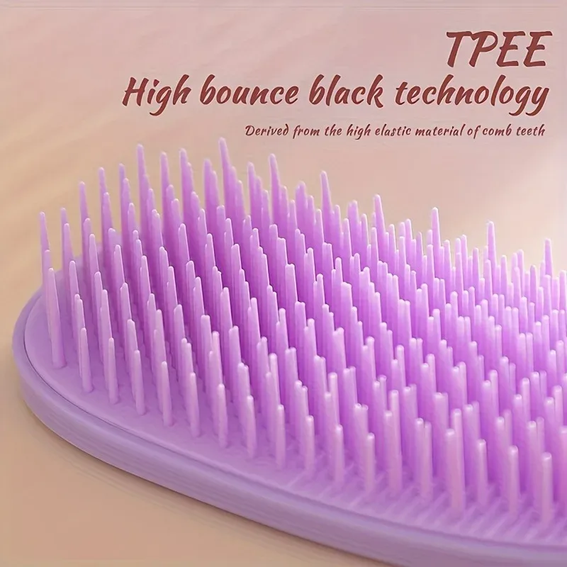 1pcs Detangling Comb Anti-static Soft Scalp Massage Hairbrush Not Knotted Anti-frizz Detachable Comb Hair Styling Tool S image 4