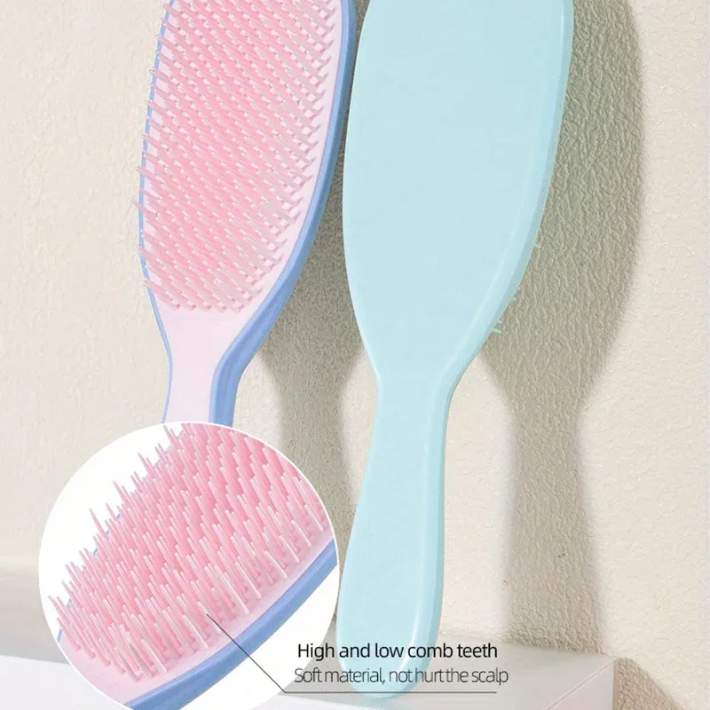 1pcs Detangling Comb Anti-static Soft Scalp Massage Hairbrush Not Knotted Anti-frizz Detachable Comb Hair Styling Tool S image 5
