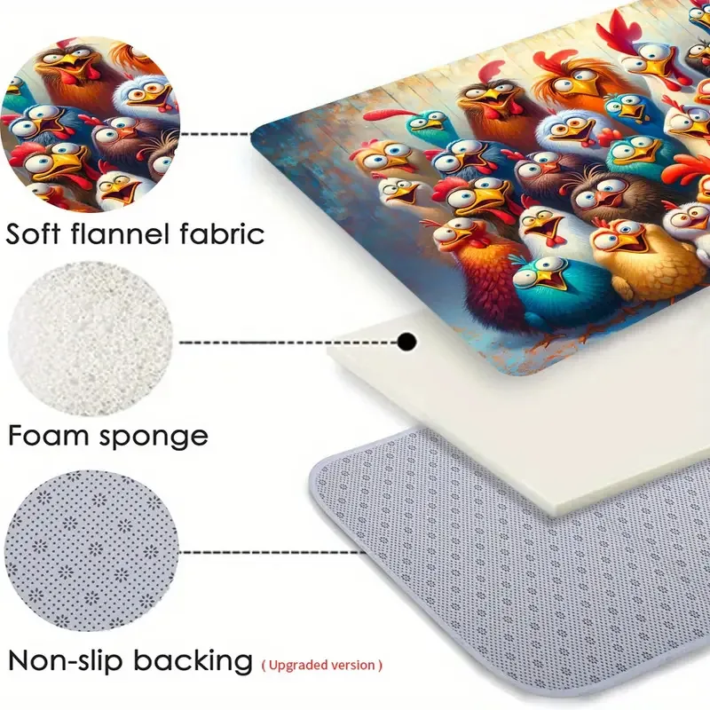 Stone Built Water Well 3D Visual Flat Pattern Design Floor Mat for Household Bathroom Door, Absorbent and Non Slip Foot  image 6