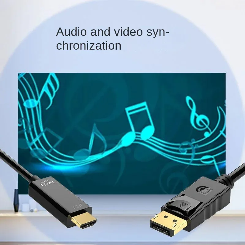 1.8M DP To HDMI-compatible Cable 4k DisplayPort To HD Adapter Male To Female DisplayPort To HDTV Converter for Monitor P image 5