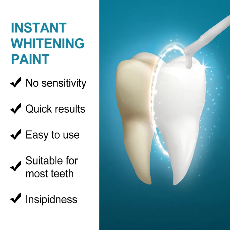 Instant Teeth Whitening Paint 5ml Remove Stains and Yellow Teeth Fast Acting Smile Brightener No Sensitivity Vegan Formu image 2