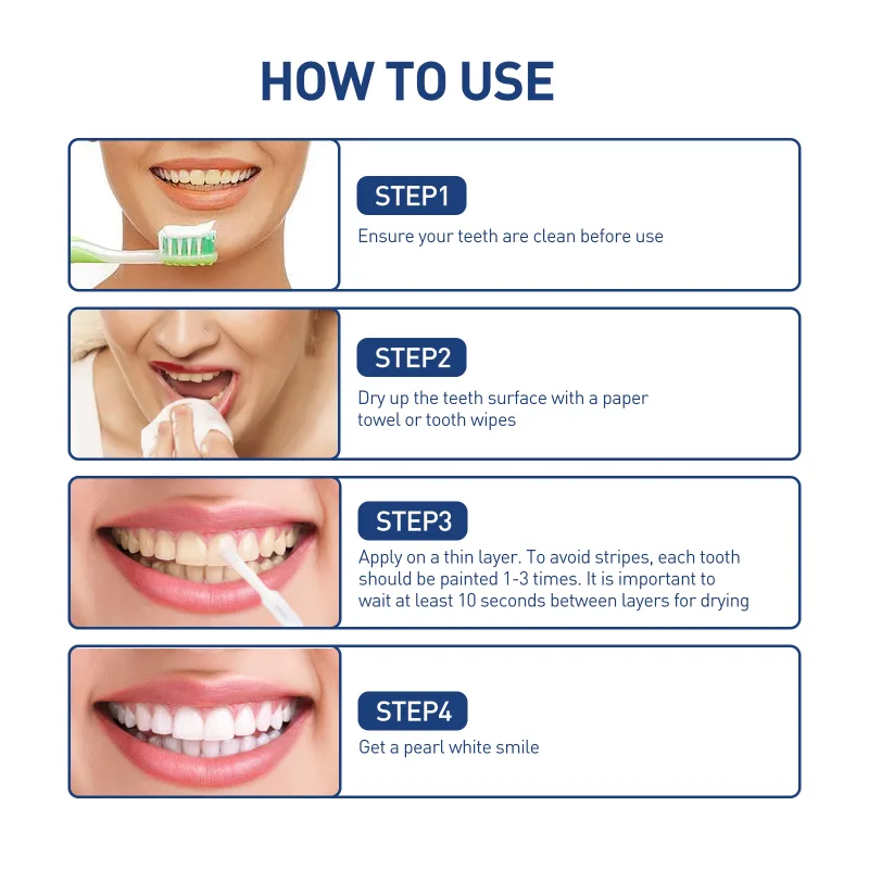 Instant Teeth Whitening Paint 5ml Remove Stains and Yellow Teeth Fast Acting Smile Brightener No Sensitivity Vegan Formu image 4