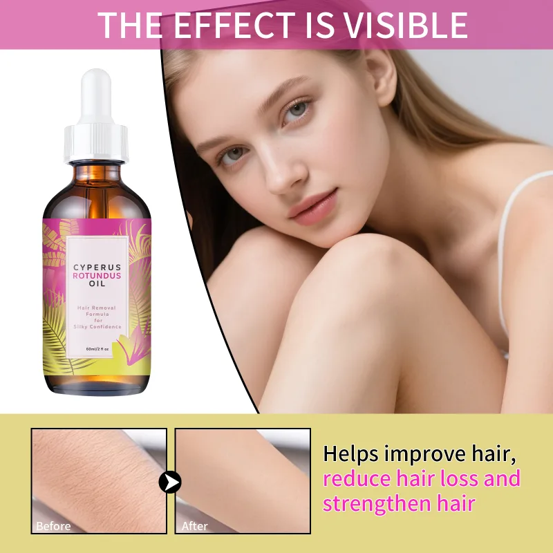 Natural Hair Growth Inhibitor Oil 60ml - Long-Lasting Reduction with Jojoba & Almond Oil for Smooth, Silky Skin, All Ski image 2