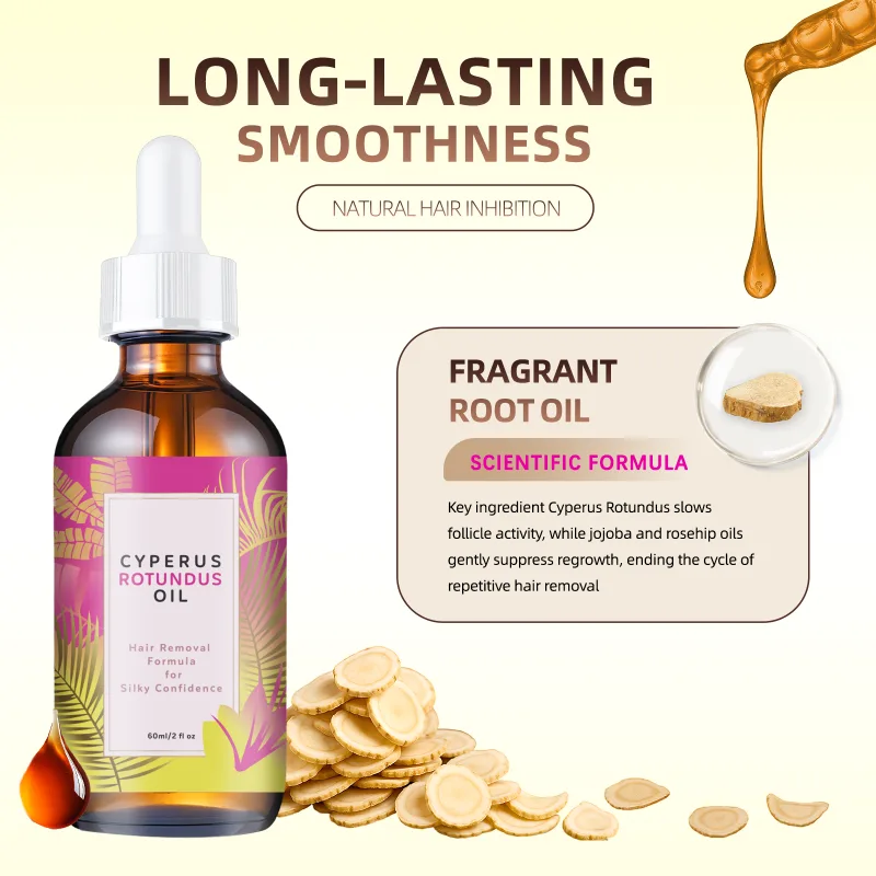 Natural Hair Growth Inhibitor Oil 60ml - Long-Lasting Reduction with Jojoba & Almond Oil for Smooth, Silky Skin, All Ski image 3