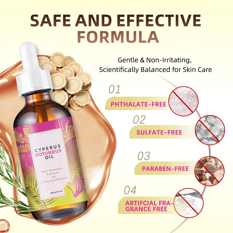 Natural Hair Growth Inhibitor Oil 60ml - Long-Lasting Reduction with Jojoba & Almond Oil for Smooth, Silky Skin, All Ski image 6