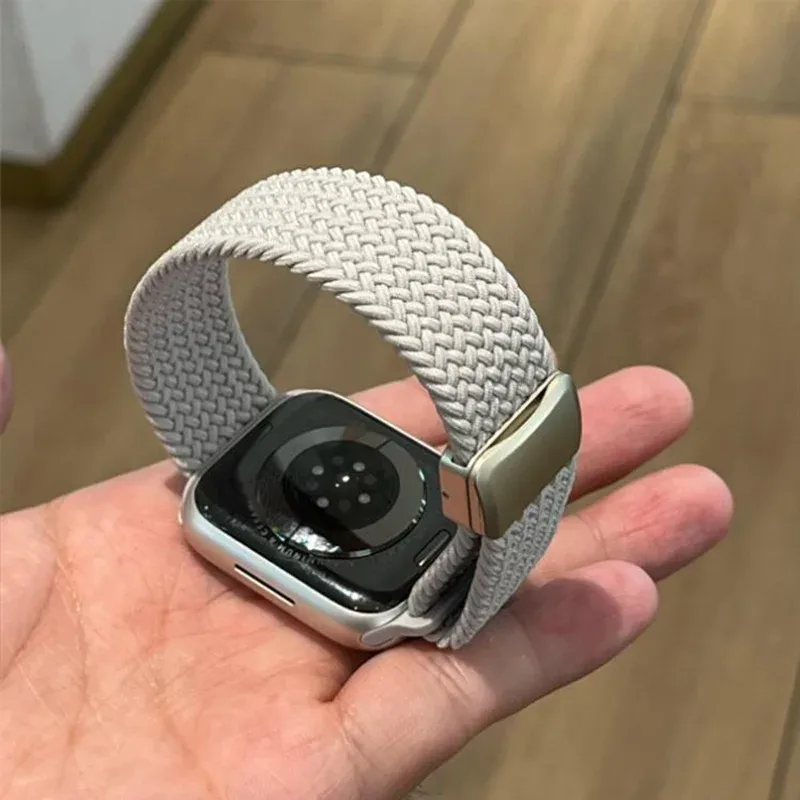 Braided Nylon Strap For Apple watch Band Ultra 3-2 11 10 42mm 46mm 49mm 40mm 41mm 44-45mm Bracelet iWatch Series 9 8 7 6 image 4