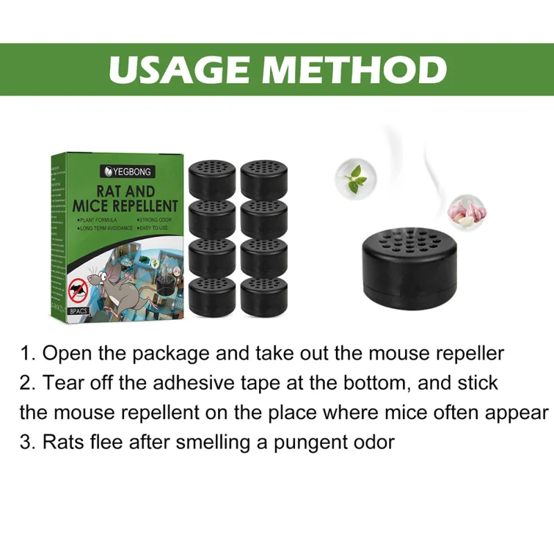 8Pcs Mice Repellent Deterrent Anti-Mouse Ball Rat Repellent Non-toxic Safe Peppermint Oil for Outdoor Indoor Pest Insect image 6
