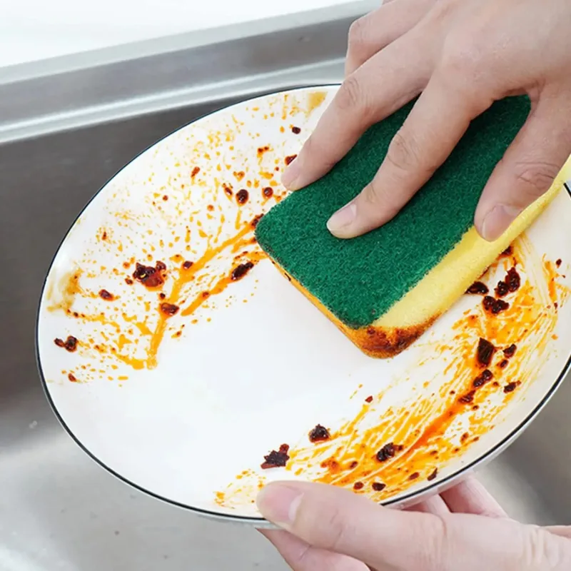 Highly absorbent double-sided sponge magic cleaning pot rust sponge cleaning brush kitchen cleaning tool - image 3