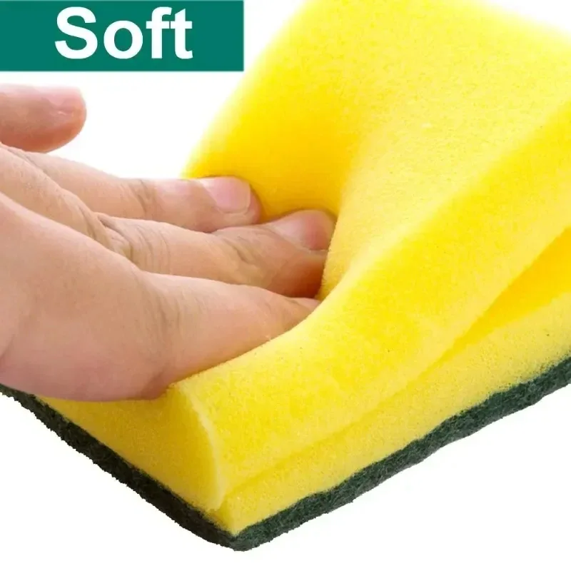 Highly absorbent double-sided sponge magic cleaning pot rust sponge cleaning brush kitchen cleaning tool - image 6