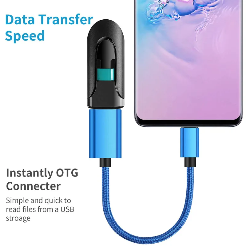 Universal OTG USB 3.0 Adapter Cable Type C Male To USB A Female Usb Data Cord OTG Adapter For Macbook iPhone Xiaomi Mobi image 2