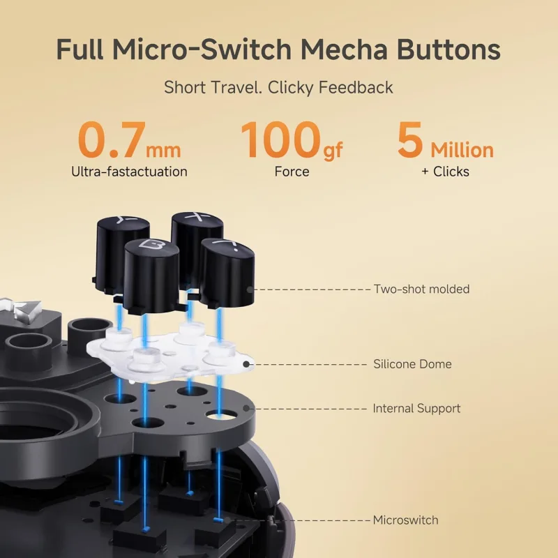MOBAPAD CHITU 2 Pro 2 HD Bluetooth Controller with Charging Dock TMR Joysticks For Nintendo Switch 1/2 PC Android iOS Gamepad - image 3