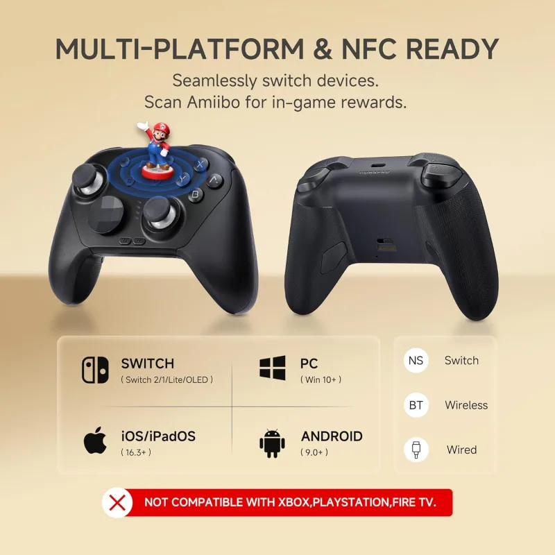 MOBAPAD CHITU 2 Pro 2 HD Bluetooth Controller with Charging Dock TMR Joysticks For Nintendo Switch 1/2 PC Android iOS Gamepad - image 5
