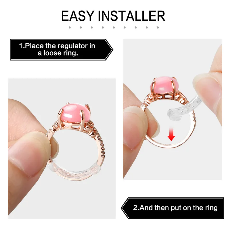 Cross-Borderring adjuster Transparent Ring Size Adjustment Pad Ring Invisible Adjuster - image 3