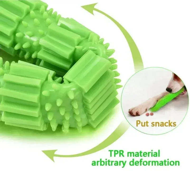Dog Chew Toys Heavy Duty Rubber Aggressive Chewer Teeth Grinding Cleaning Gear Shape Random Color Teeth Grinding and Cle image 5