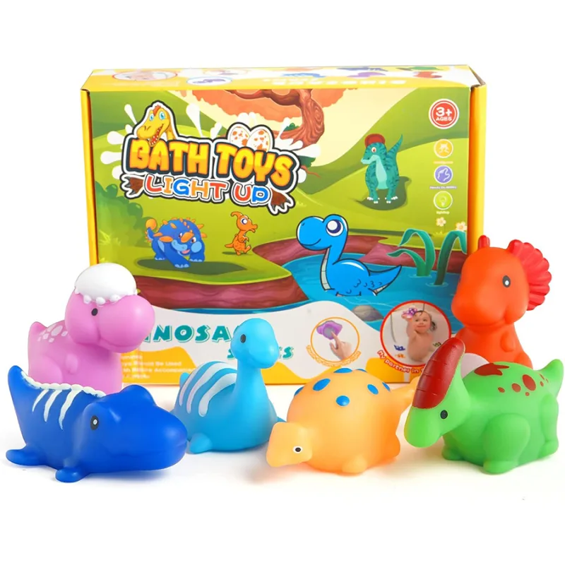 Light Up Bath Toys for Kids Dinosaur Bathtub Toys for Baby 12-18 Months Toddlers Water Bathtub Shower Pool Toys for Boy Girls - image 4