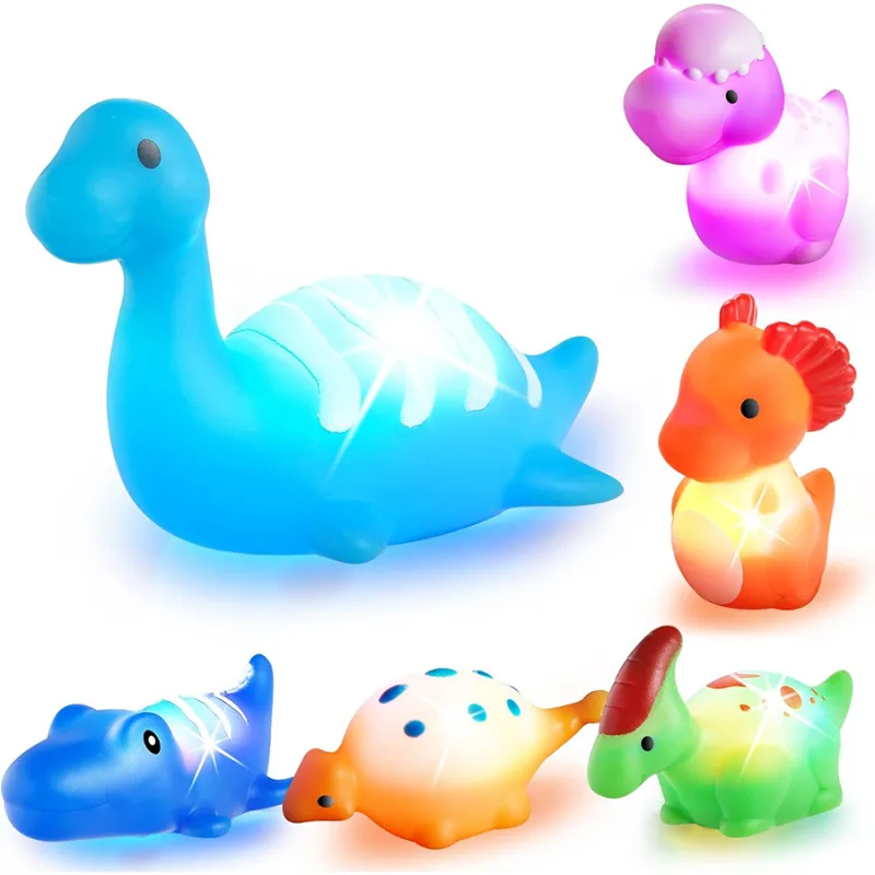 Light Up Bath Toys for Kids Dinosaur Bathtub Toys for Baby 12-18 Months Toddlers Water Bathtub Shower Pool Toys for Boy Girls detail 1