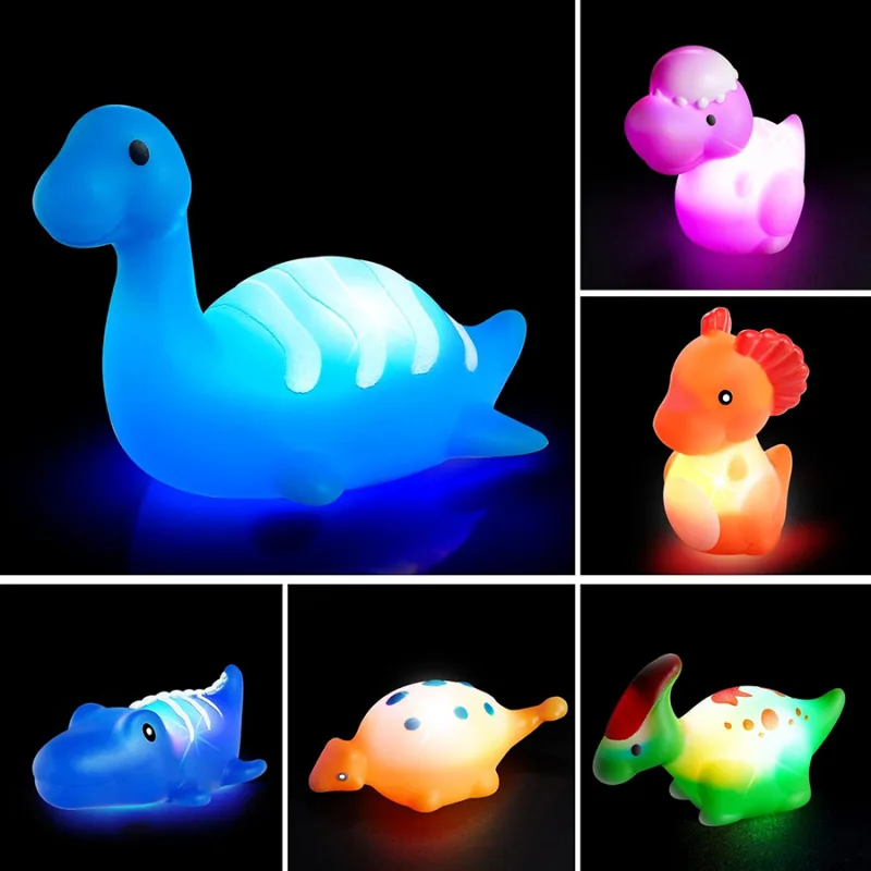 Light Up Bath Toys for Kids Dinosaur Bathtub Toys for Baby 12-18 Months Toddlers Water Bathtub Shower Pool Toys for Boy Girls detail 2