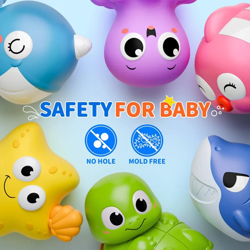 Light Up Bath Toys for Kids Dinosaur Bathtub Toys for Baby 12-18 Months Toddlers Water Bathtub Shower Pool Toys for Boy Girls detail 8