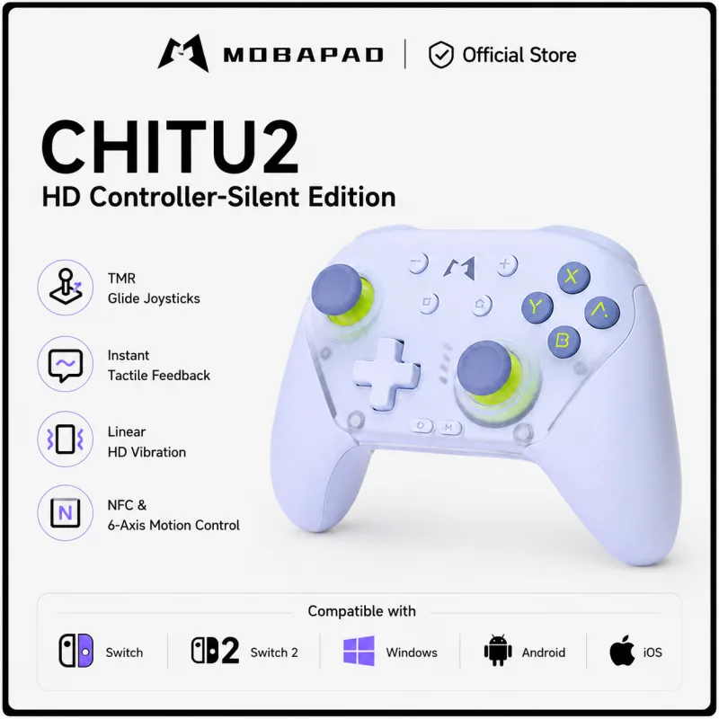 MOBAPAD CHITU  2 Wireless Controller For Nintendo Switch/Switch 2 NS2 PC Steam Bluetooth TMR Air Joystick HD Vibration Gaming - image 1