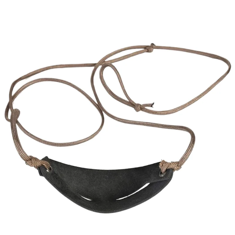 Handmade Leather Shepherd Sling Pouch Sling Shot Rope Strap Old-Fashioned Slingshot for Outdoor Sports Camping Shooting image 2