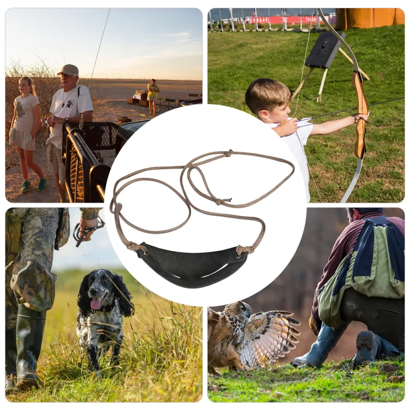 Handmade Leather Shepherd Sling Pouch Sling Shot Rope Strap Old-Fashioned Slingshot for Outdoor Sports Camping Shooting image 3