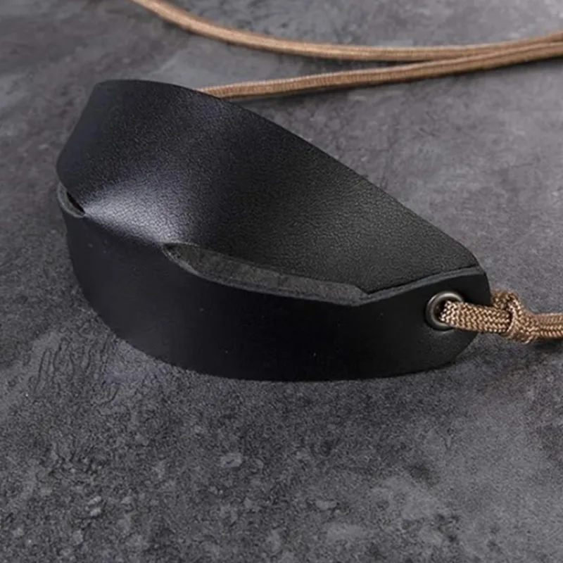 Handmade Leather Shepherd Sling Pouch Sling Shot Rope Strap Old-Fashioned Slingshot for Outdoor Sports Camping Shooting image 4