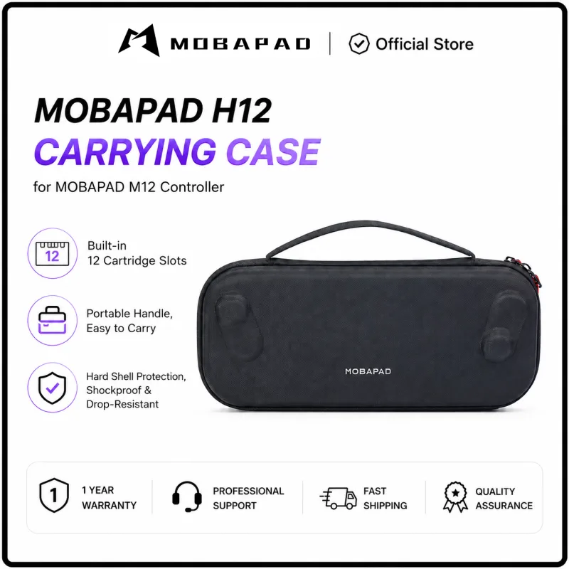 Mobapad Carrying Case Storage Bag with 12 Cartridge Slots for Mobapad M12 HD/M12S & Switch 2 Zipper Shell Protective Cover - image 1