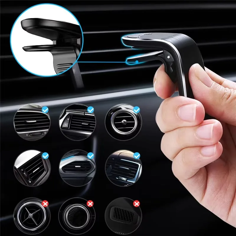Magnetic Car Phone Holder Air Vent Clip Mount 360 Rotation Mobile Bracket GPS Cell Phone Stand in Car For IPhone Samsung Huawei - image 4