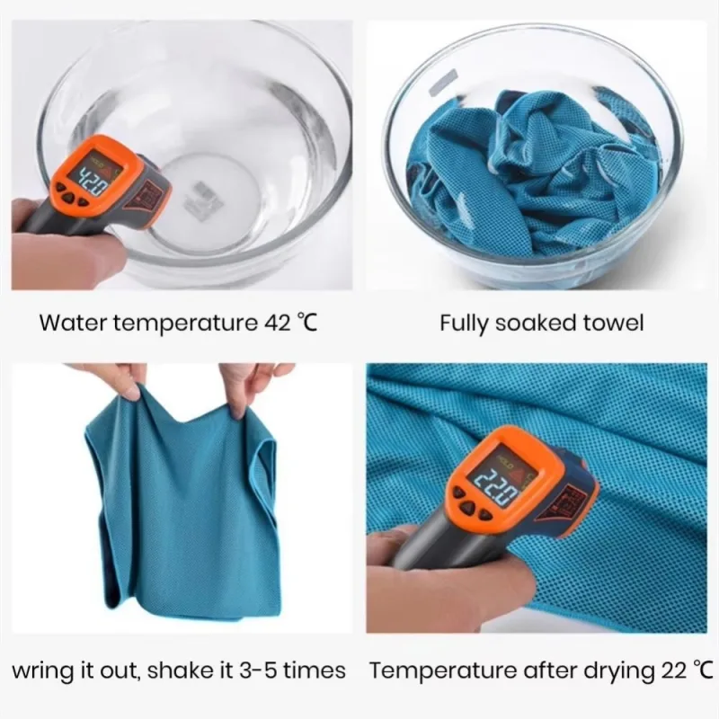 Cooling Towel Microfiber Quick Dry Instant Cooling Soft Breathable Sweat Absorbent Chilly Towel for Gym Running OutdoorSports - image 5