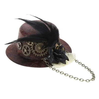 Gothic Mini Top Hat Fascinator