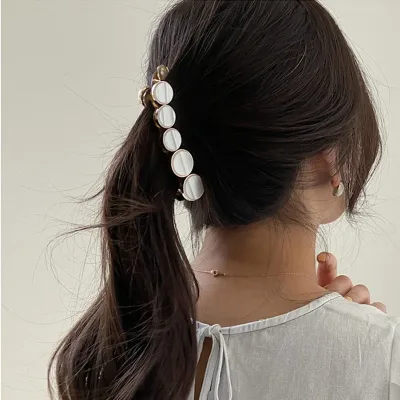 Banana clip vertical clip ponytail hairpin female Korean ins elegant temperament one-word clip headdress back head hairp
