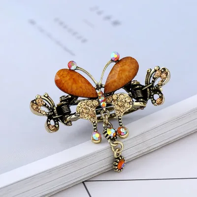 New fashion  Retro Rhinestone Flower Hair Clips Elegant Women Barrettes Hairclips Hairpins Beauty Hairgrip Hair Accessor