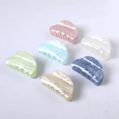 1PC Boutique Hair Clip Marble stripes  Acrylic Hairpins  Women Hair Crab Hair Claws Women Make UP Washing Tool Hair Acce