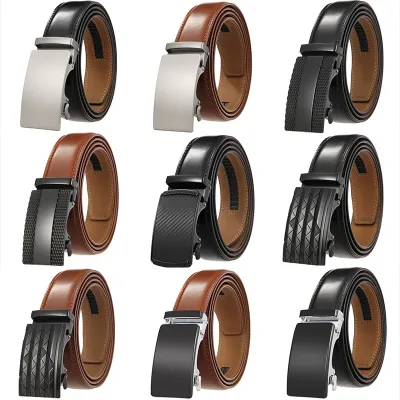 3.5cm Genuine Leather Belt for Men, Automatic Buckle