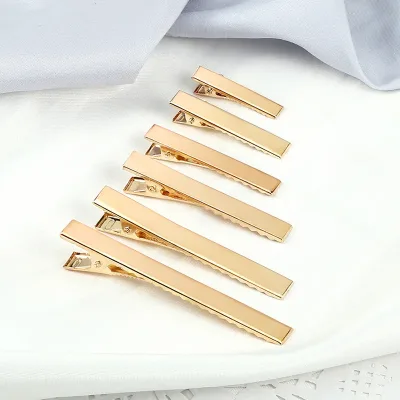 30Pcs/Set Gold Silver Color Hair Clip Basic Shiny Metal Alligator Hairpins DIY Hair Accessories For Women Girl Hairdress
