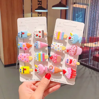 Ice Cream Novelty Duckbill Clip Baby Girls Children Hair Clips