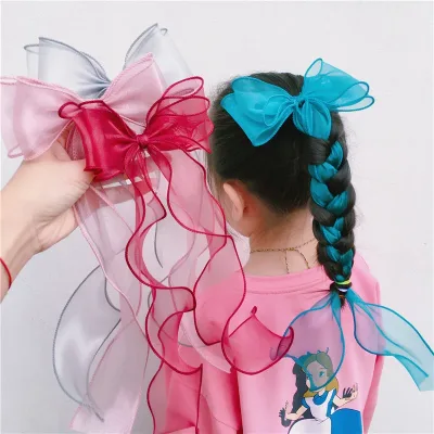 Girls' Colourful Ribbon Hair Clips