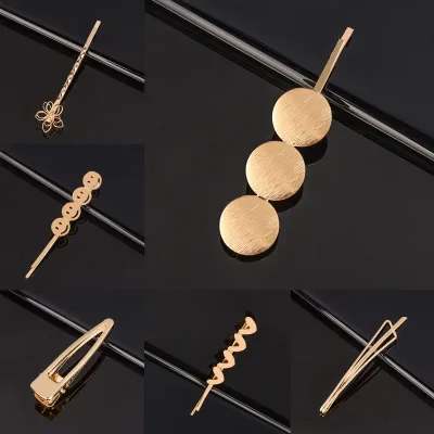 Korea Simple Metal Hair Clips Pins for Women Headwear Sweet Hairpins Barrettes Styling Hair Accessories Gift Dropshippin