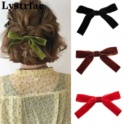Velvet Bow Hairpin Hairgrip — Lystrfac Retro Style
