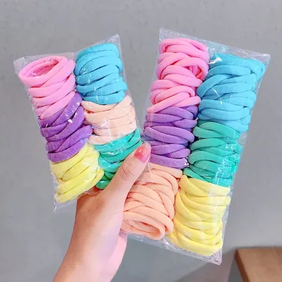 25-100PCS Diameter 5cm Hair Scrunchy For Women Hair Bands Elastic Seamless Link Rope Hair Accessories Headdress Hair Tie