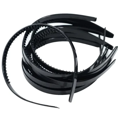 10 Pack Plain Plastic Alice Hair Bands