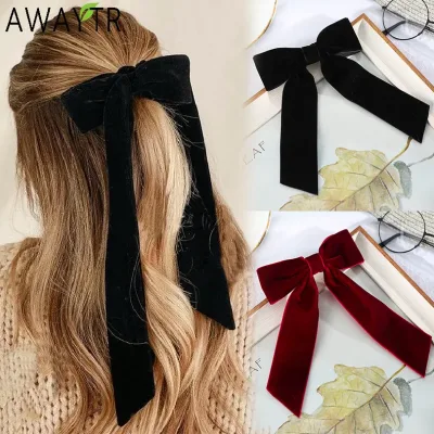 Velvet Bow Hairpins