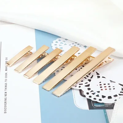 Golden Metal Hair Clips