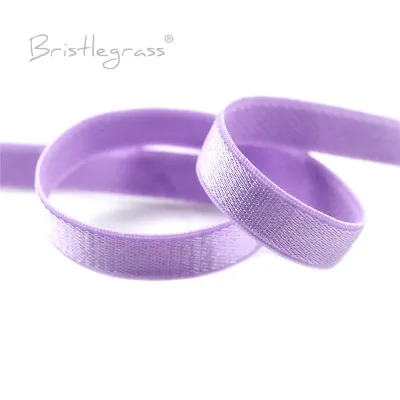 BRISTLEGRASS 2 5 10 50 100 Yard 3/8" 10mm Shiny Bra Strap Elastics Spandex Satin Band Nylon Shoulder Tape Lingerie Sewin