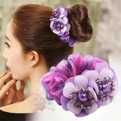 Floral Hair Scrunchies for Women