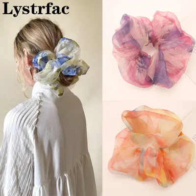 Organza Print Scrunchie Hair Tie